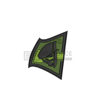 JTG Rebel Skull Rubber Patch - Forest