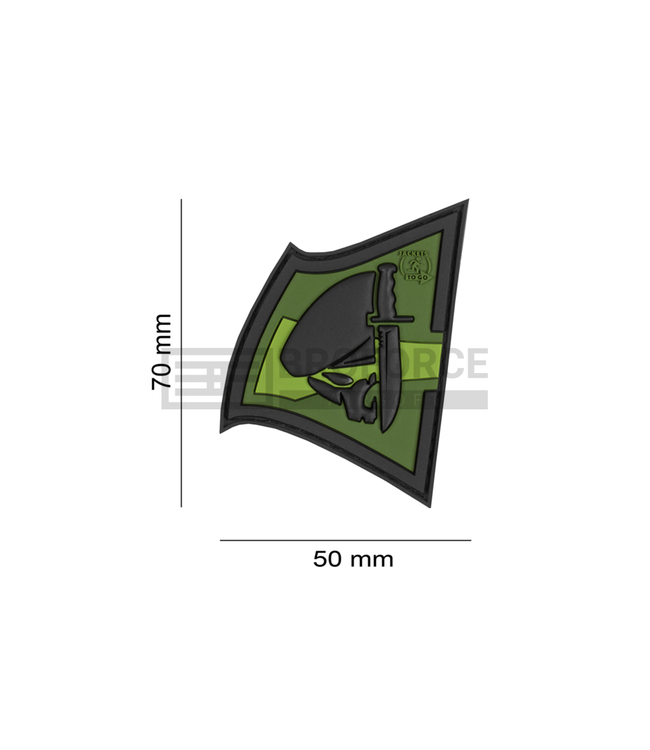 JTG Rebel Skull Rubber Patch - Forest