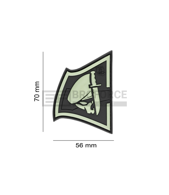 JTG Rebel Skull Rubber Patch - Glow