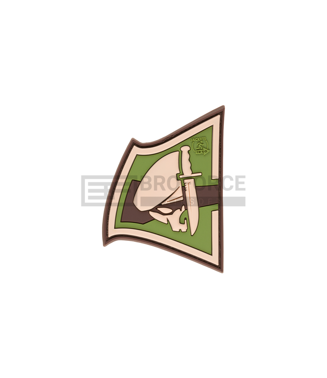 JTG Rebel Skull Rubber Patch - Green