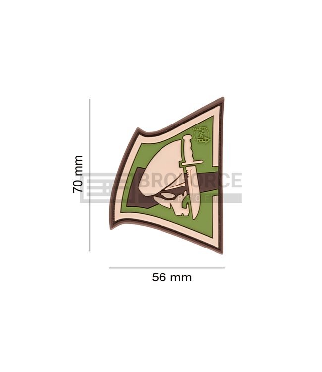 JTG Rebel Skull Rubber Patch - Green