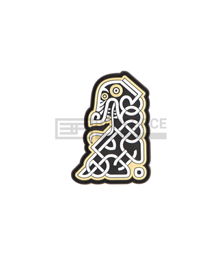 JTG Northman Tribal Dragon Ship Head Rubber Patch - Multicolor