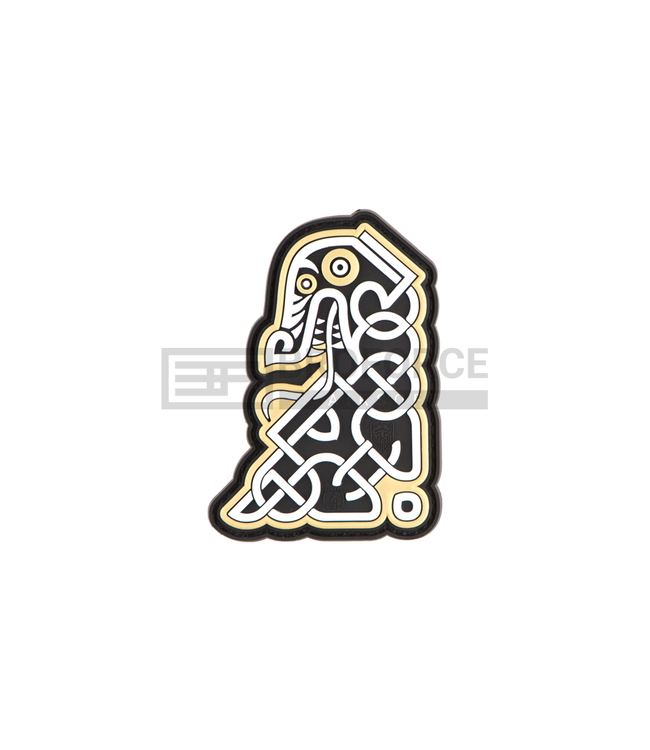 JTG Northman Tribal Dragon Ship Head Rubber Patch - Multicolor