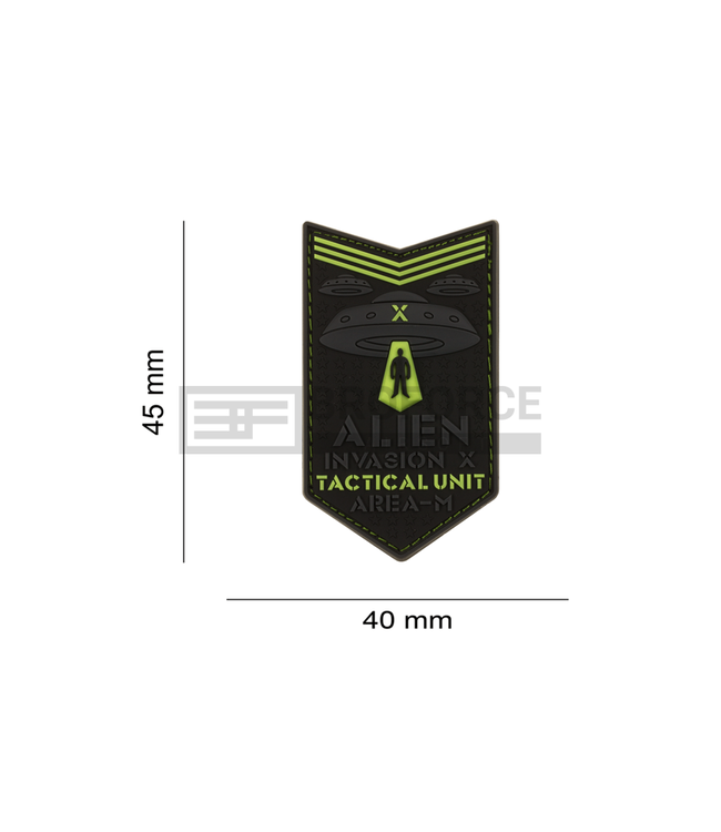 JTG Alien Invasion Tactical Unit Rubber Patch - Glow