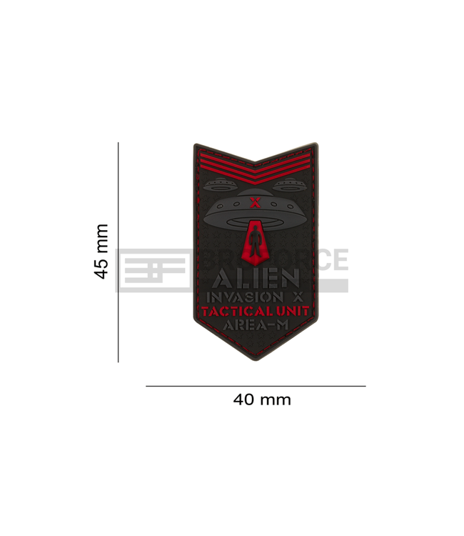 JTG Alien Invasion Tactical Unit Rubber Patch - Red