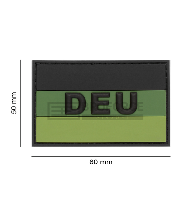 JTG German Flag Rubber Patch - Forest