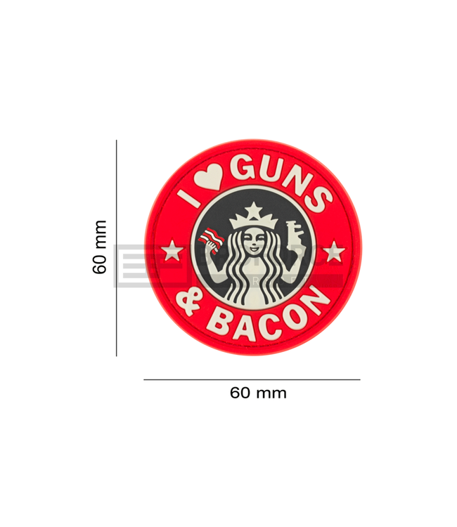 JTG Guns and Bacon Rubber Patch - Multicolor