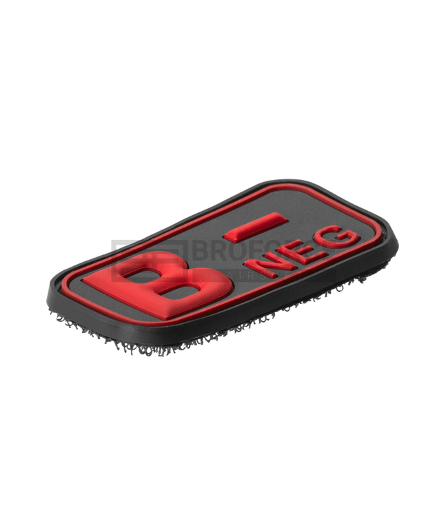 JTG Bloodtype Rubber Patch B Neg - Blackmedic