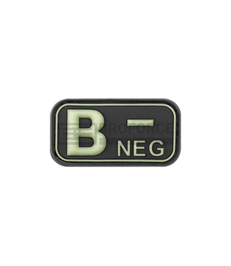 JTG Bloodtype Rubber Patch B Neg - Glow