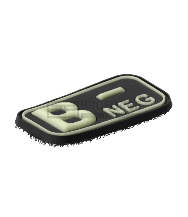 JTG Bloodtype Rubber Patch B Neg - Glow