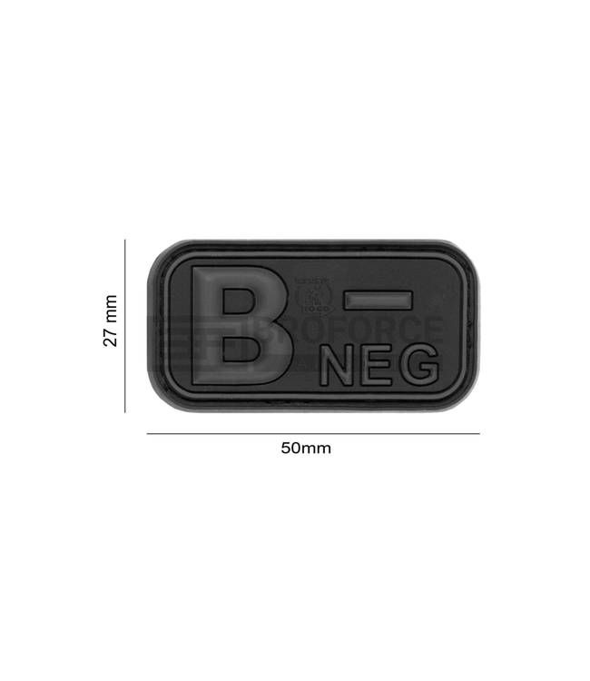 JTG Bloodtype Rubber Patch B Neg - Blackops