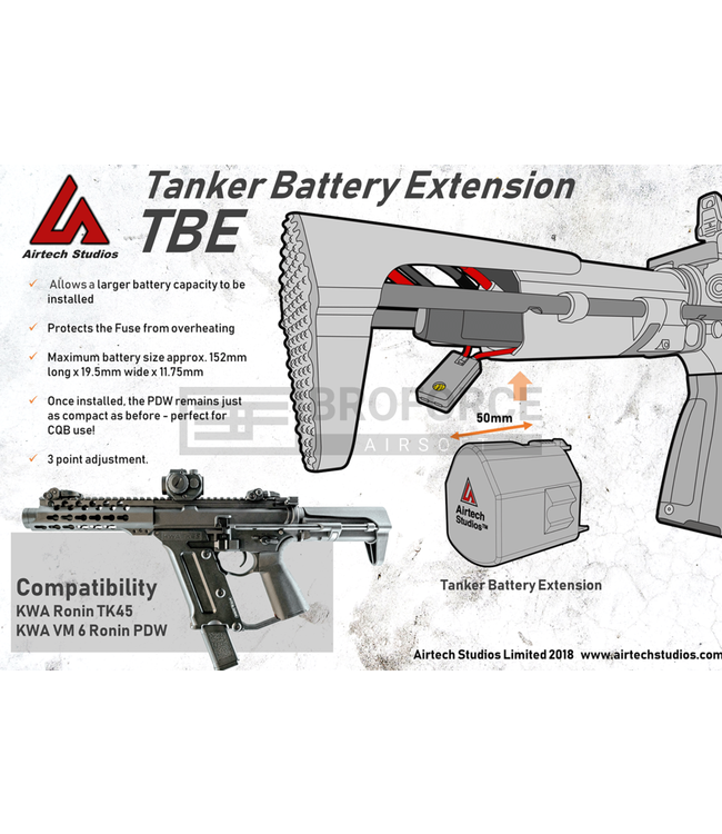 Airtech Studios TBEU Battery Extension Unit KWA Ronin - Black