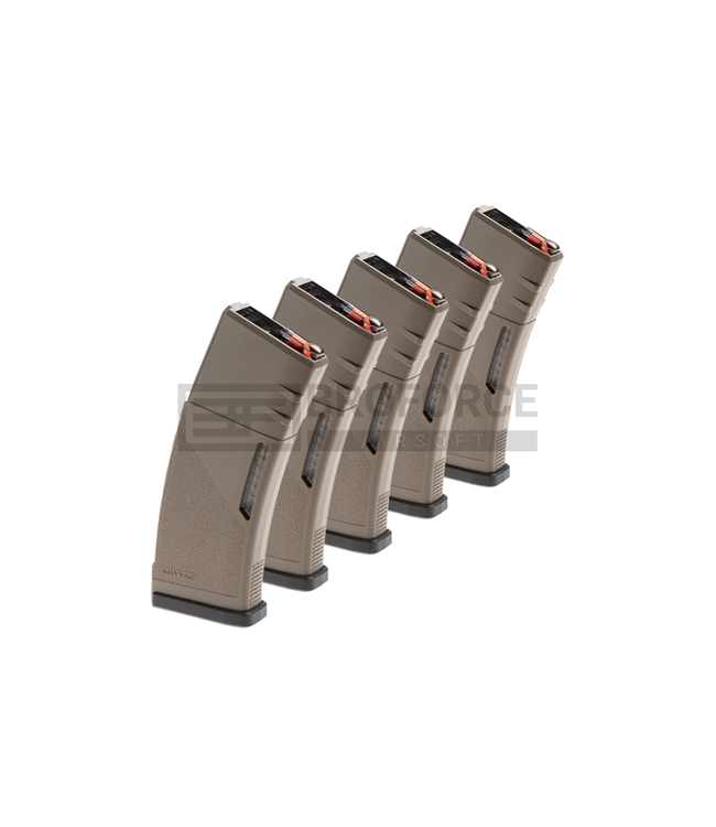 Krytac Magazinee M4 Midcap 150rds 5-pack - Dark Earth
