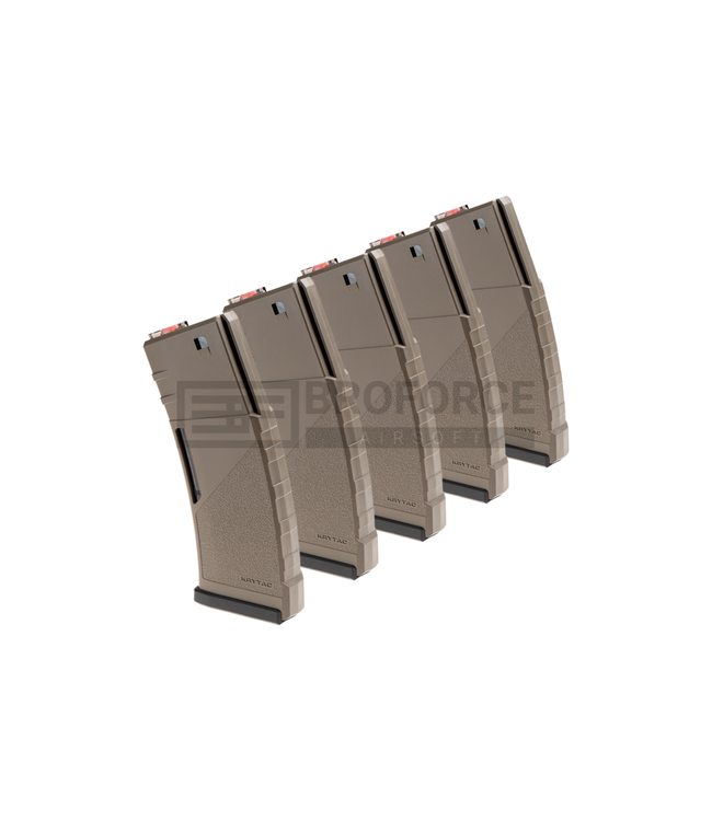 Krytac Magazinee M4 Midcap 150rds 5-pack - Dark Earth