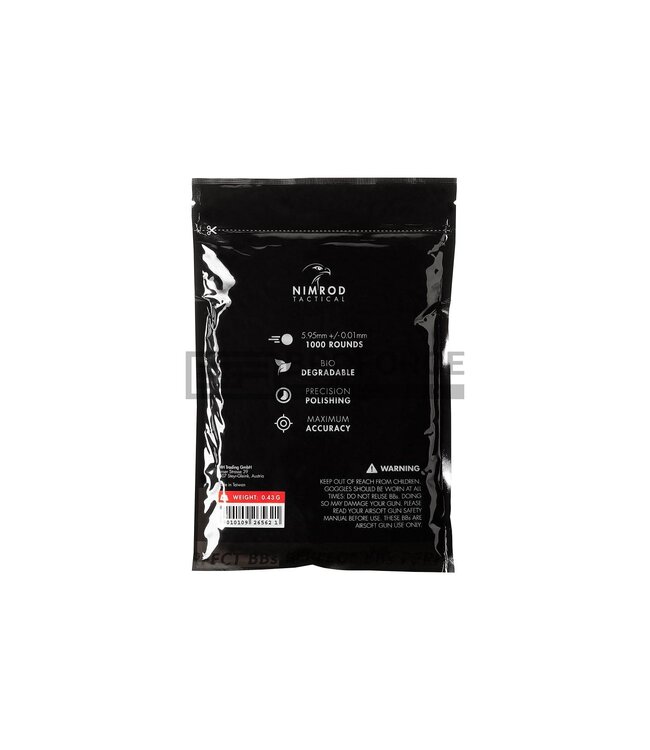 Nimrod 0.43g Bio BB Professional Performance 1000rds Bag - White