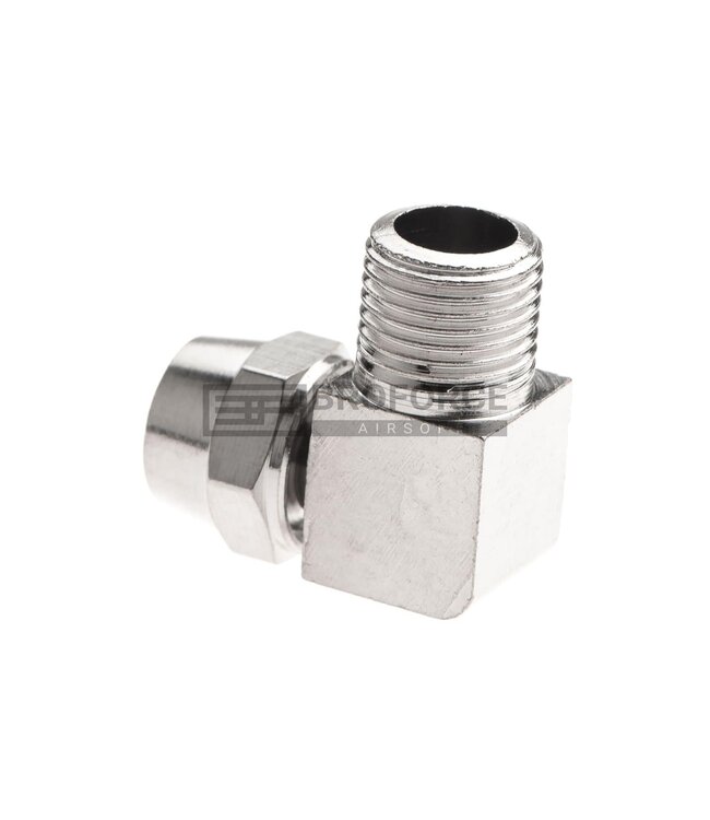 EpeS HPA 6mm Hose Coupling with Screwed Catch 90 Degree - Outer 1/8 NPT