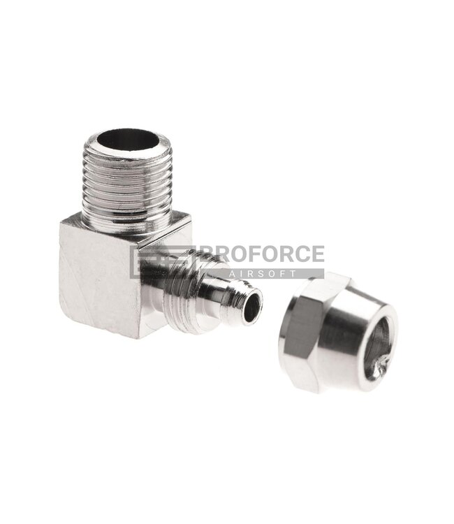 EpeS HPA 6mm Hose Coupling with Screwed Catch 90 Degree - Outer 1/8 NPT