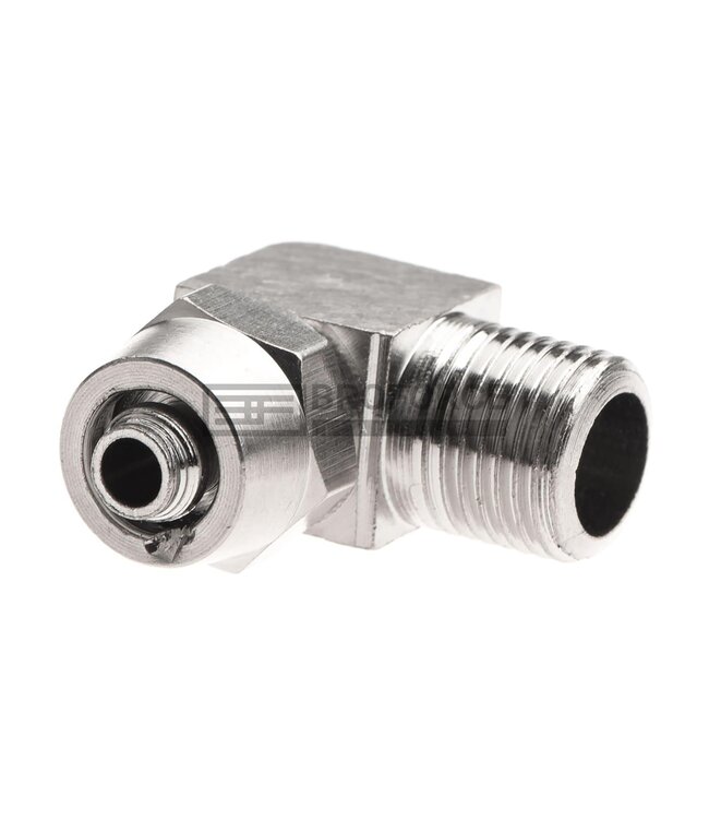 EpeS HPA 6mm Hose Coupling with Screwed Catch 90 Degree - Outer 1/8 NPT