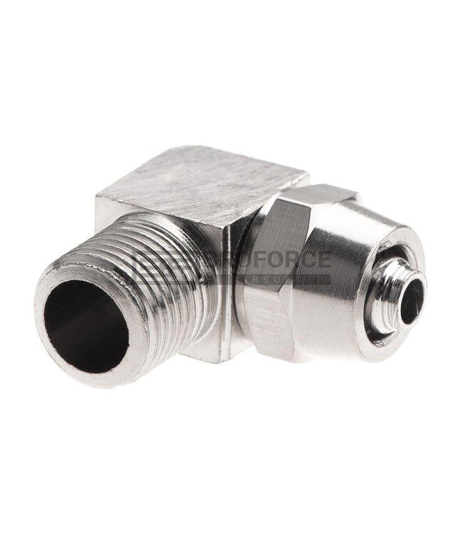 EpeS HPA 6mm Hose Coupling with Screwed Catch 90 Degree - Outer 1/8 NPT