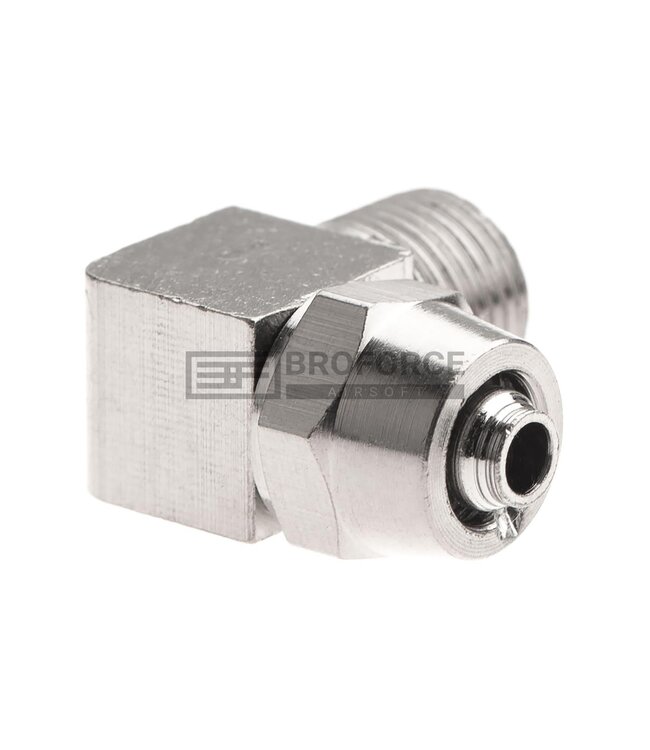 EpeS HPA 6mm Hose Coupling with Screwed Catch 90 Degree - Outer 1/8 NPT