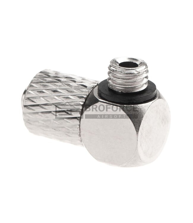 EpeS HPA 6mm Hose Coupling with Screwed Catch 90 Degree - Outer M5 Thread