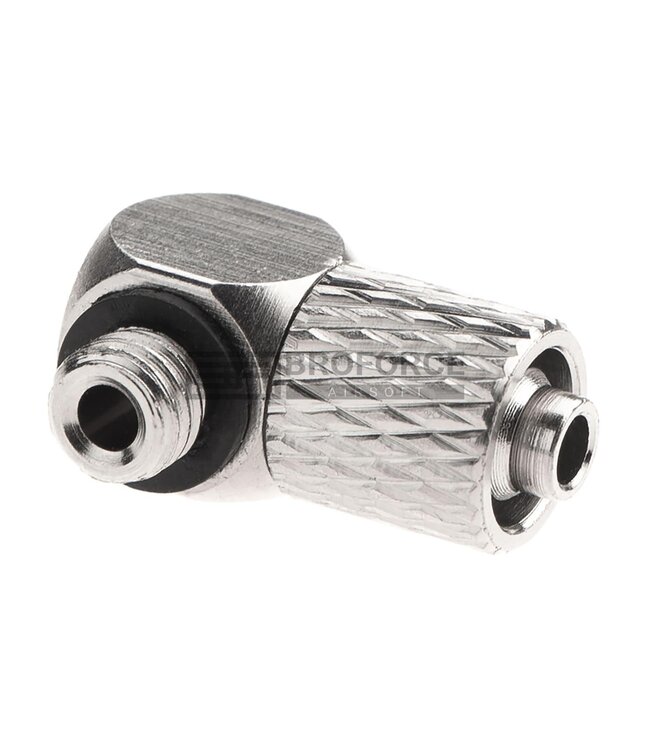 EpeS HPA 6mm Hose Coupling with Screwed Catch 90 Degree - Outer M5 Thread