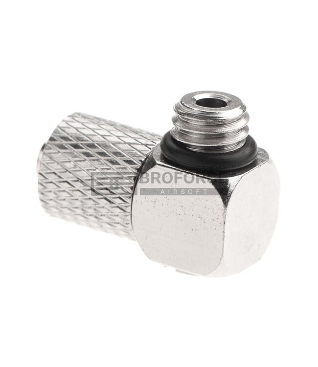 EpeS HPA 6mm Hose Coupling with Screwed Catch 90 Degree - Outer M6 Thread