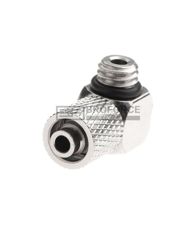 EpeS HPA 6mm Hose Coupling with Screwed Catch 90 Degree - Outer M6 Thread