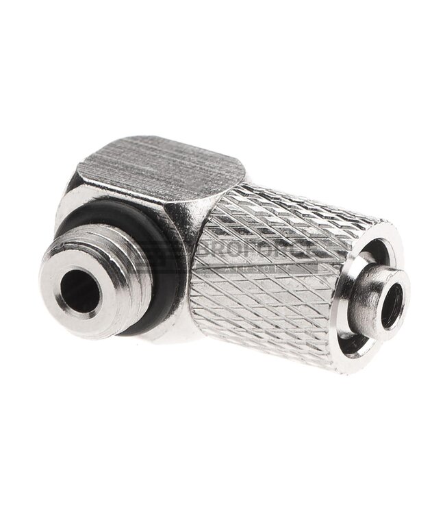 EpeS HPA 6mm Hose Coupling with Screwed Catch 90 Degree - Outer M6 Thread