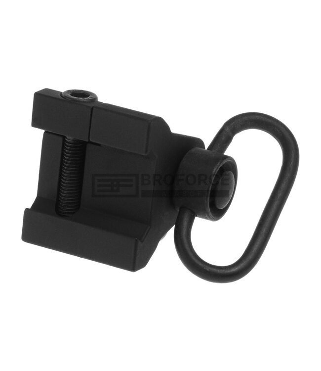 Metal Hand Stop with QD Sling Swivel - Black