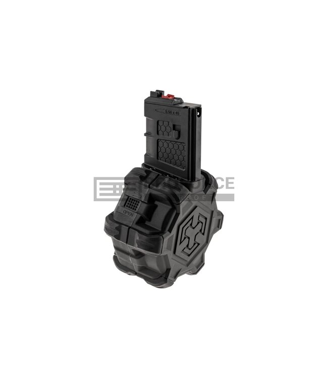 AW Custom Drum Mag AR15 Series GBB 350rds - Black