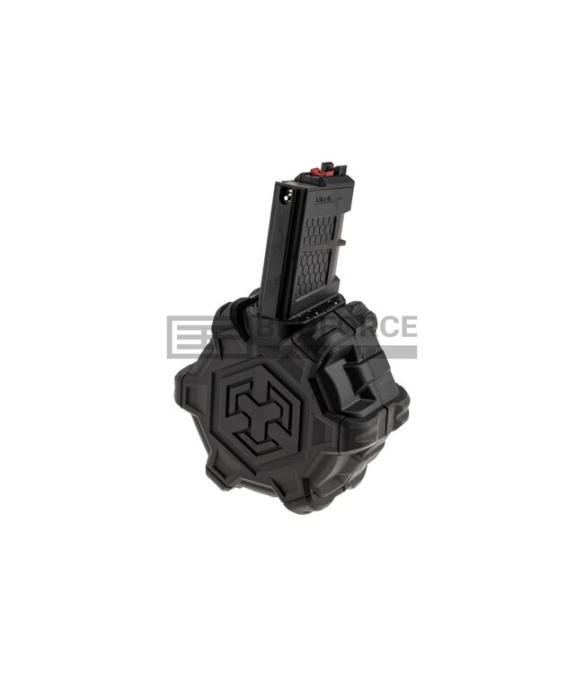 AW Custom Drum Mag AR15 Series GBB 350rds - Black