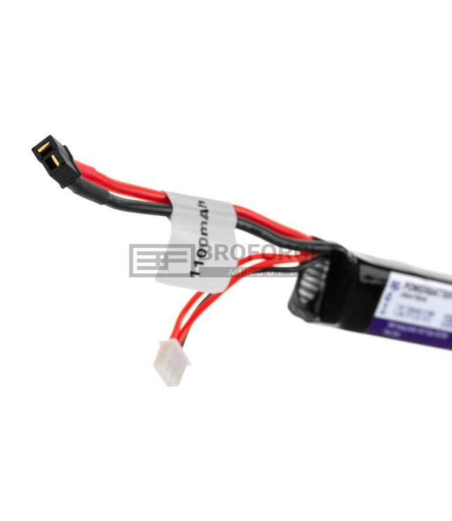 Pirate Arms LiPo 7.4V 1100mAh 20C Stock Tube Type Mini T-Plug