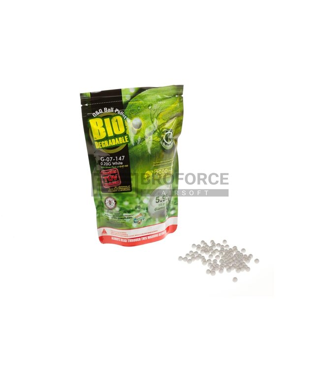 G&G 0.20g Bio Precision BBs 2000rds - White