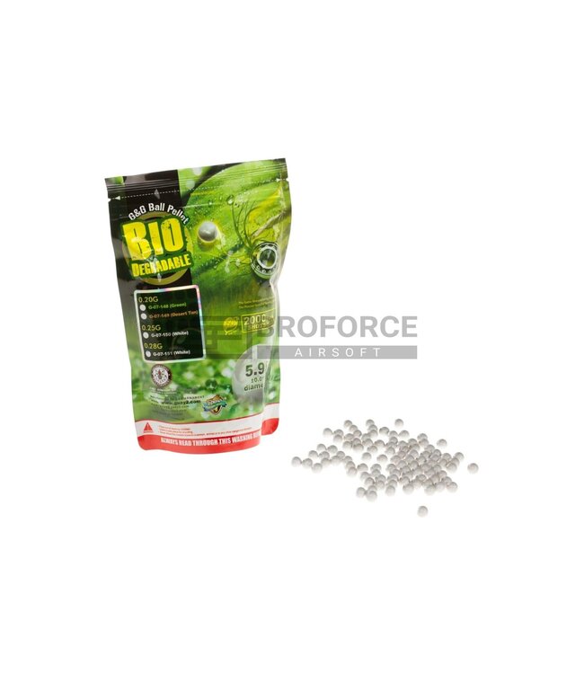 G&G 0.28g Bio Precision BBs 2000rds - White