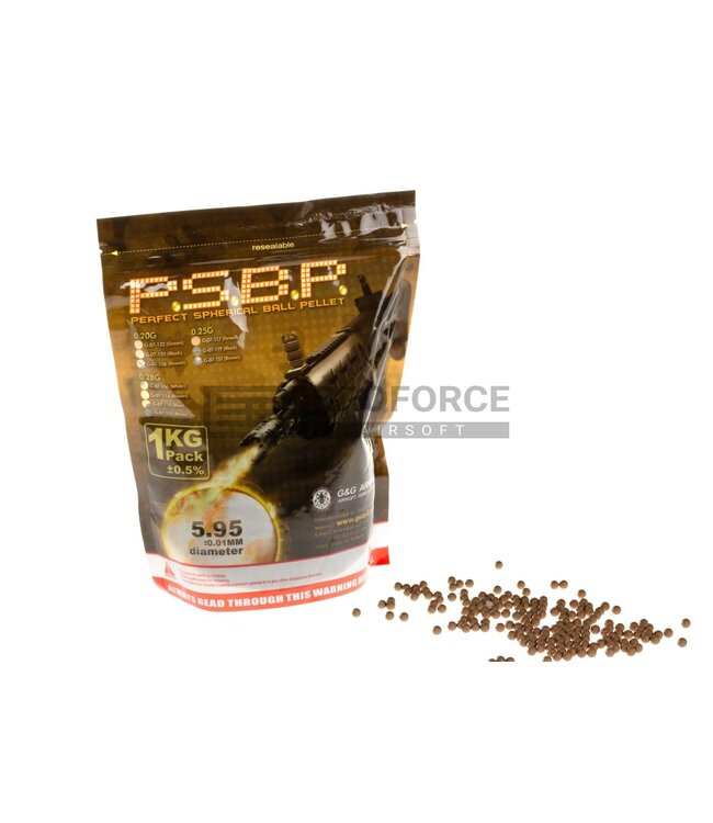 G&G 0.20g Perfect BBs 5000rds - Brown