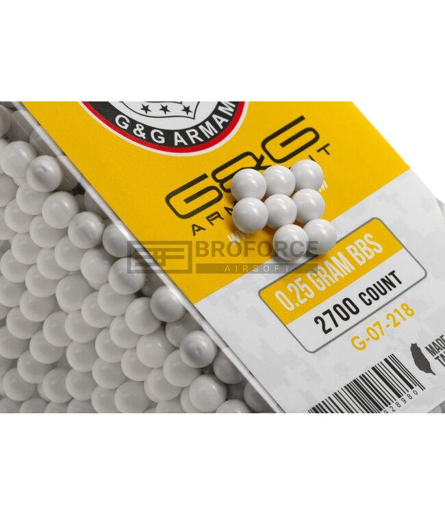G&G 0.25g Perfect BBs 2700rds - White
