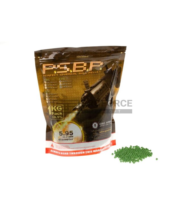 G&G 0.25g Perfect BBs 4000rds - Green