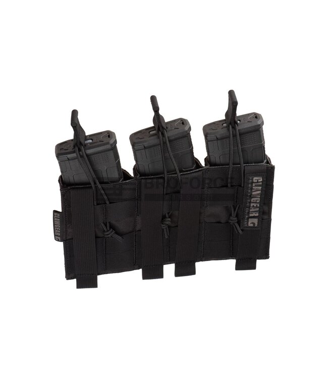 Clawgear 5.56mm Open Triple Mag Pouch Core - Black