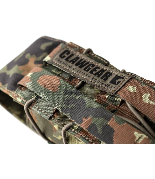 Clawgear 5.56mm Single Mag Stack Flap Pouch Core - Flecktarn