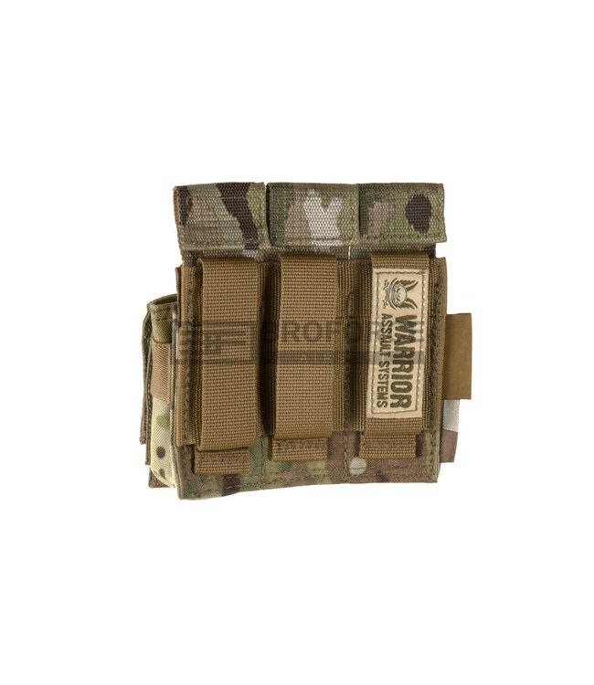 Warrior Direct Action Triple Pistol Mag Pouch 9mm - Multicam