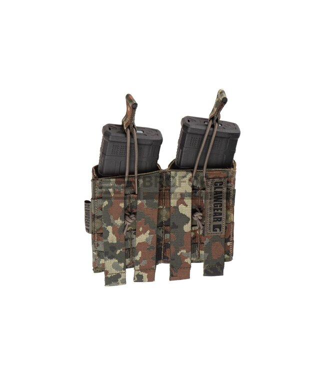 Clawgear 5.56mm Open Double Mag Pouch Core - Flecktarn