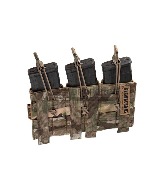Clawgear 5.56mm Open Triple Mag Pouch Core - Multicam