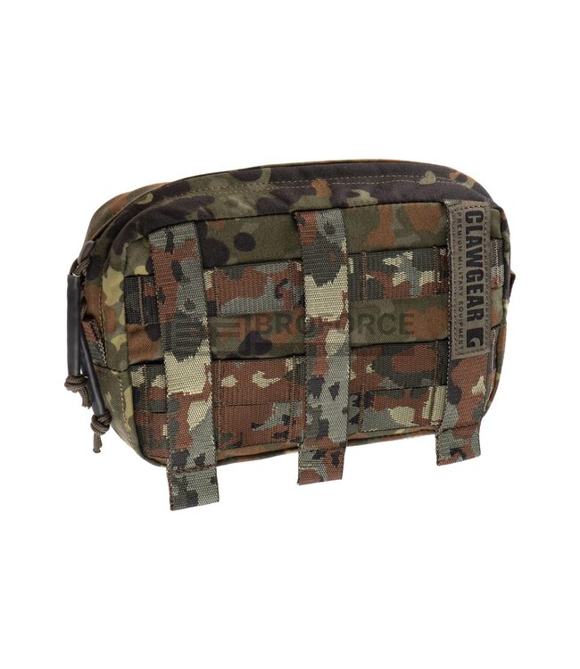 Clawgear Medium Horizontal Utility Pouch Zipped Core - Flecktarn