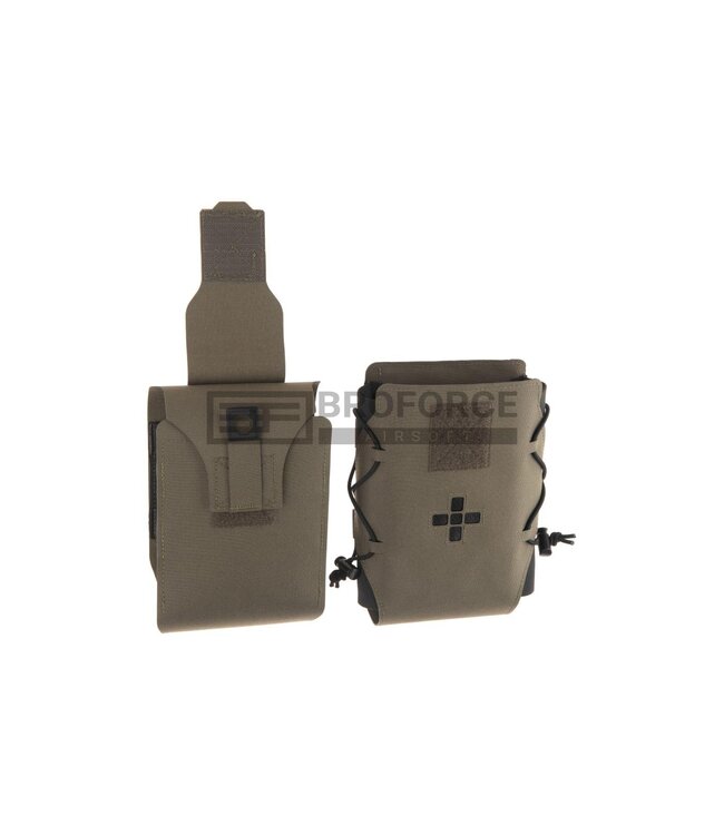 Warrior Laser Cut Large Horizontal Individual First Aid Kit Pouch - Ranger Green