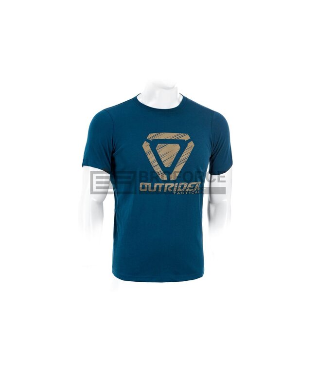 Outrider OT Scratched Logo Tee - Blue