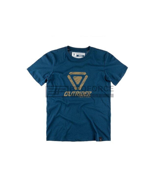 Outrider OT Scratched Logo Tee - Blue
