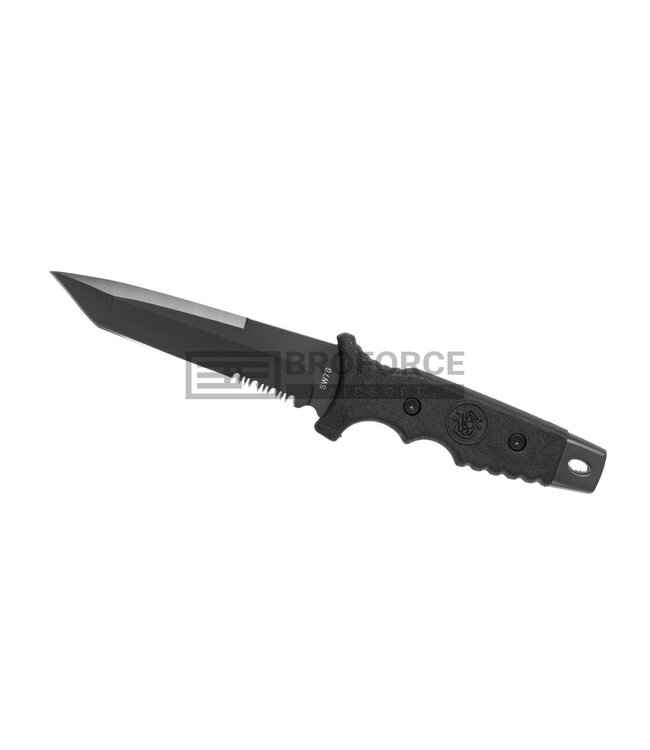 Smith & Wesson SW7S Fixed Blade Serrated Tanto - Black