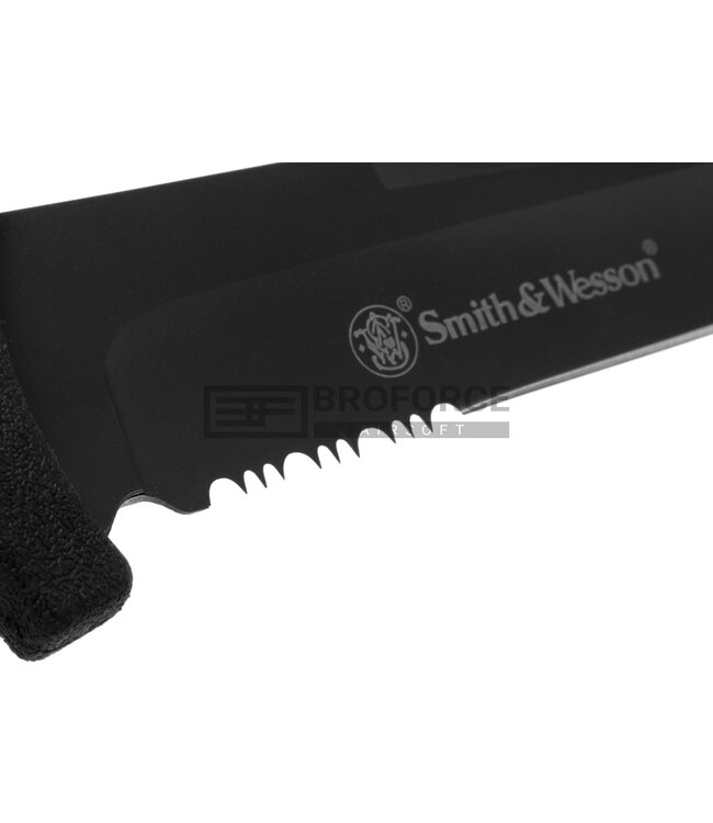 Smith & Wesson SW7S Fixed Blade Serrated Tanto - Black