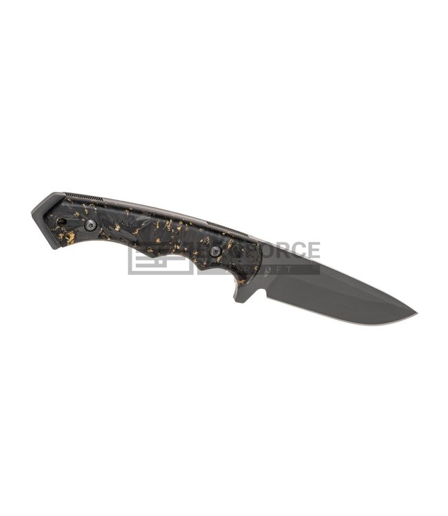 Defcon D2 Fixed Blade Gold Flecks Handle - Grey